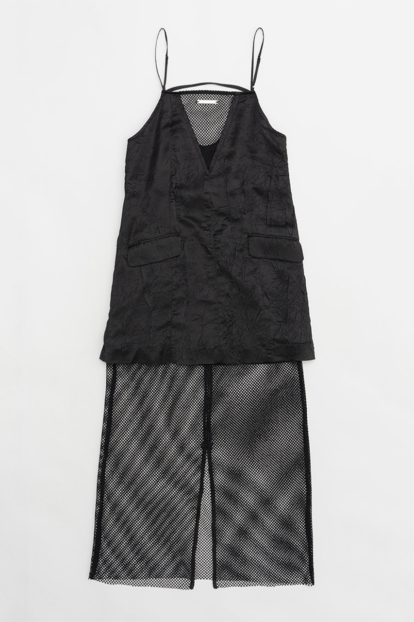 プランク プロジェクト/PRANK PROJECTのメッシュコンビキャミワンピース / Mesh Combi Cami Dress(BLK(ブラック)/31241265608)