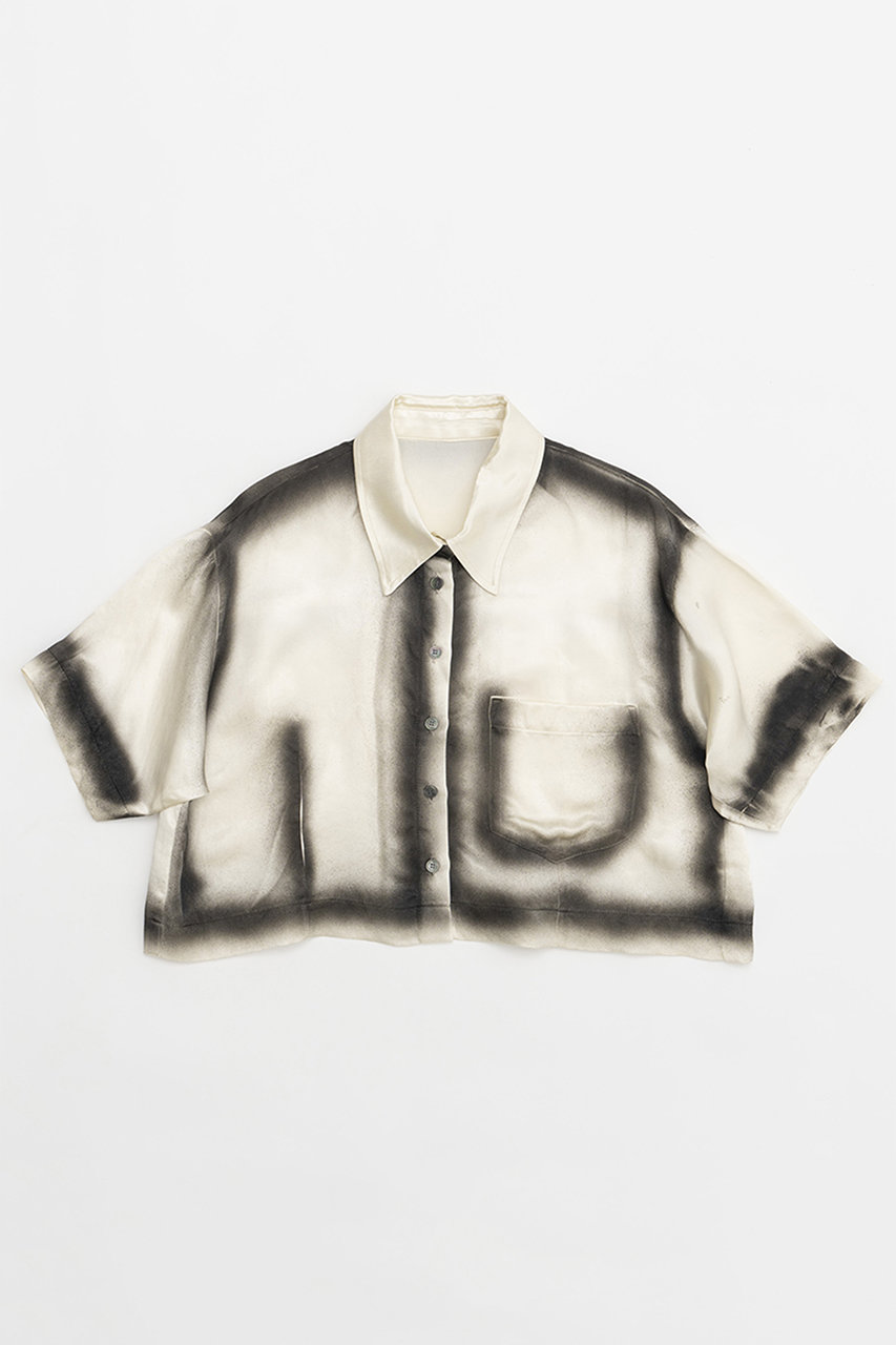 プランク プロジェクト/PRANK PROJECTのペイントサテンショートシャツ / Painted Satin Short Shirt(IVR(アイボリー)/31241315205)