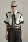 ペイントサテンショートシャツ / Painted Satin Short Shirt