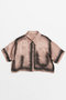 ペイントサテンショートシャツ / Painted Satin Short Shirt プランク プロジェクト/PRANK PROJECT PNK(ピンク)