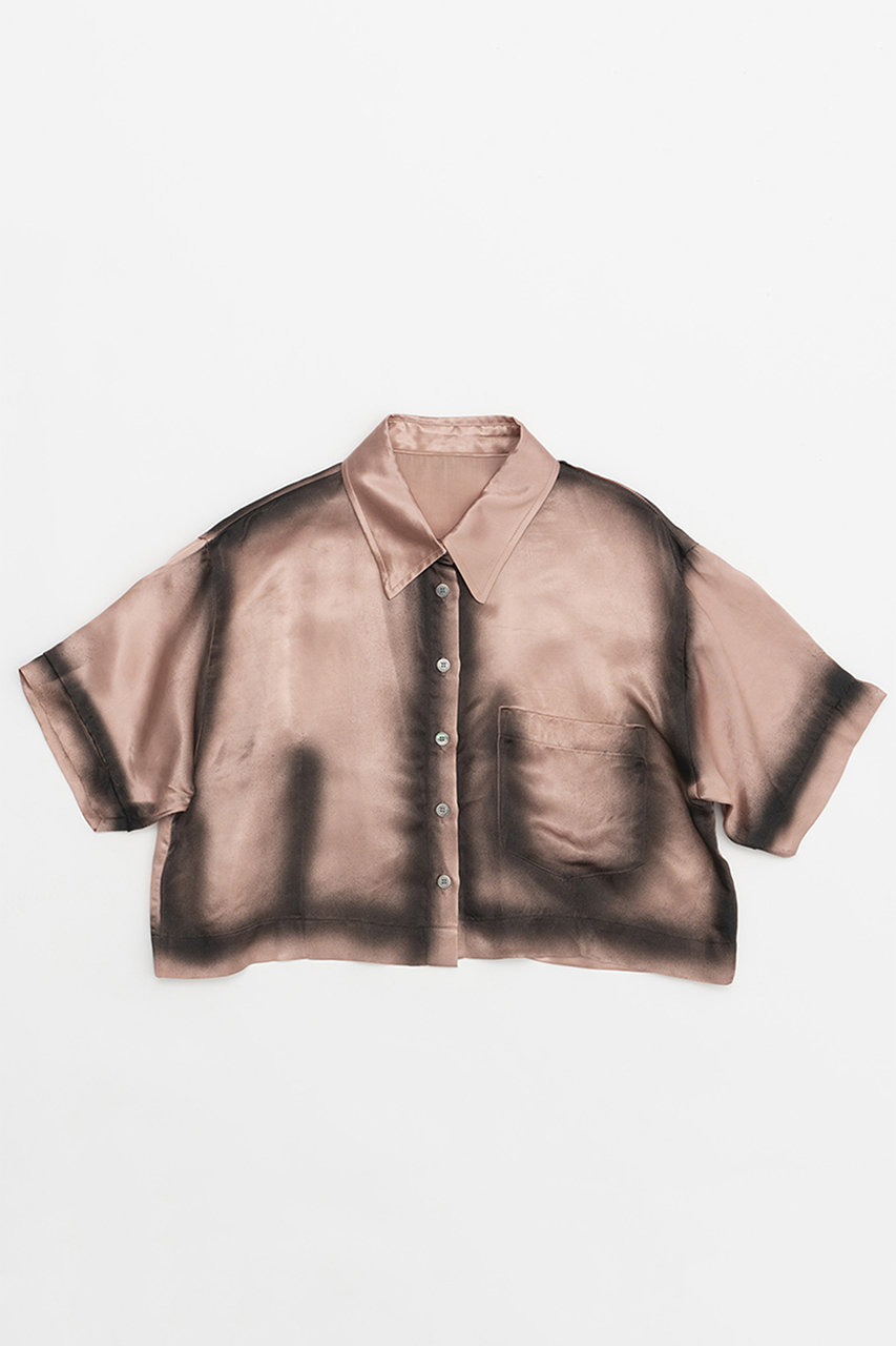 プランク プロジェクト/PRANK PROJECTのペイントサテンショートシャツ / Painted Satin Short Shirt(PNK(ピンク)/31241315205)