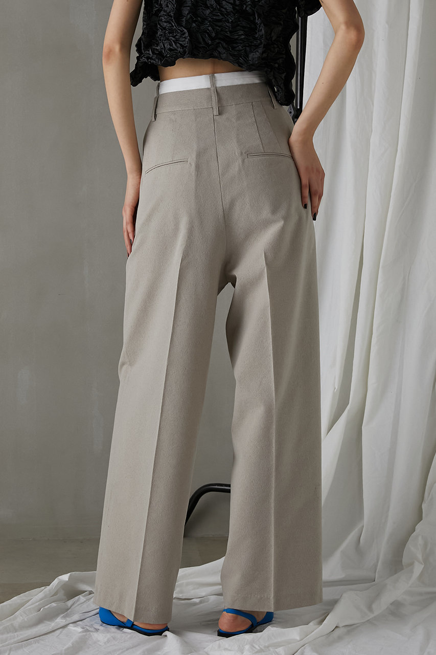 【予約販売】メランジタックボリュームパンツ / Melange Tuck Voluminous Pants