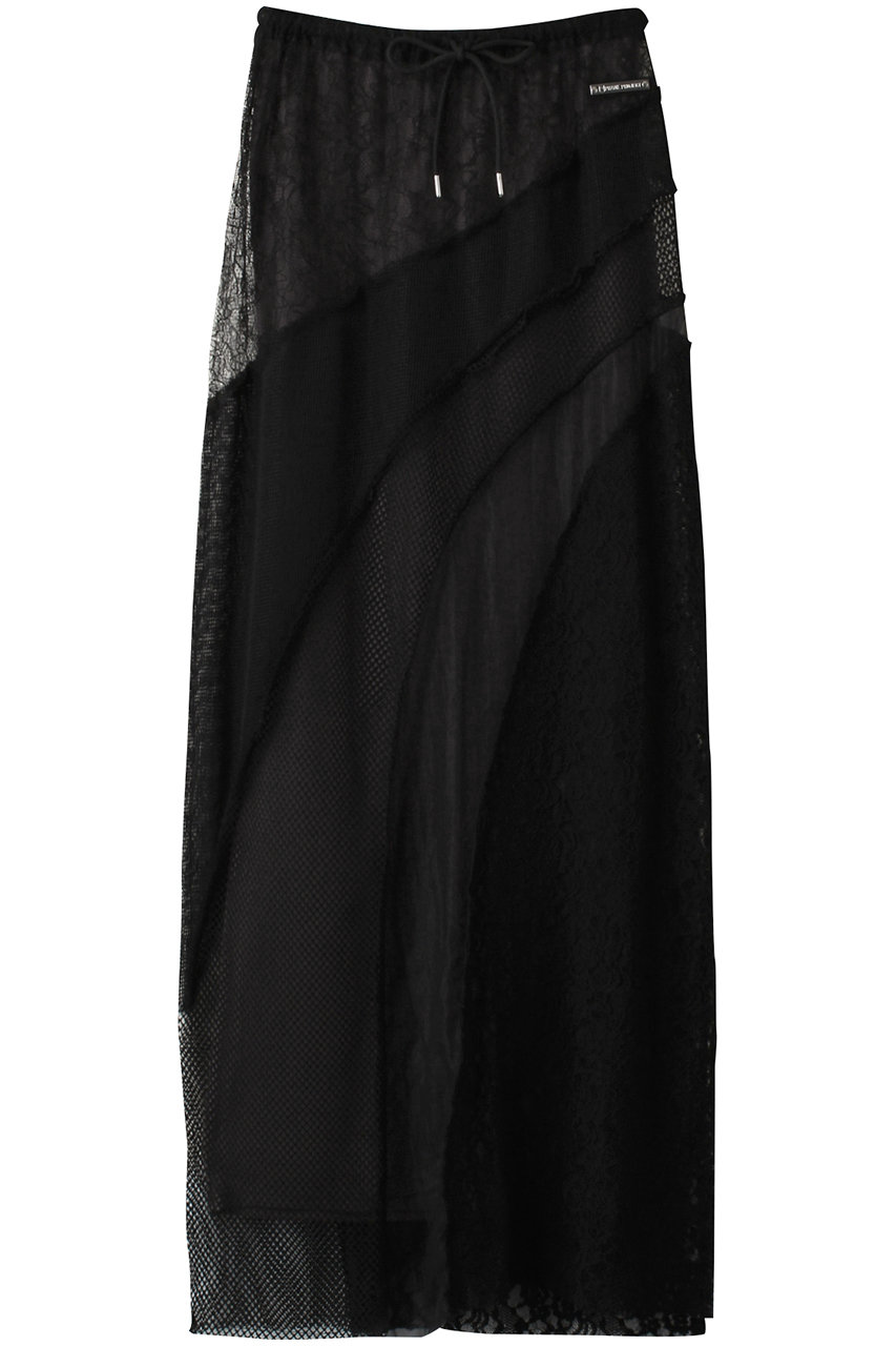 プランク プロジェクト/PRANK PROJECTのレースコラージュマキシスカート / Lace Collage Maxi Skirt(BLK(ブラック)/31241515102)