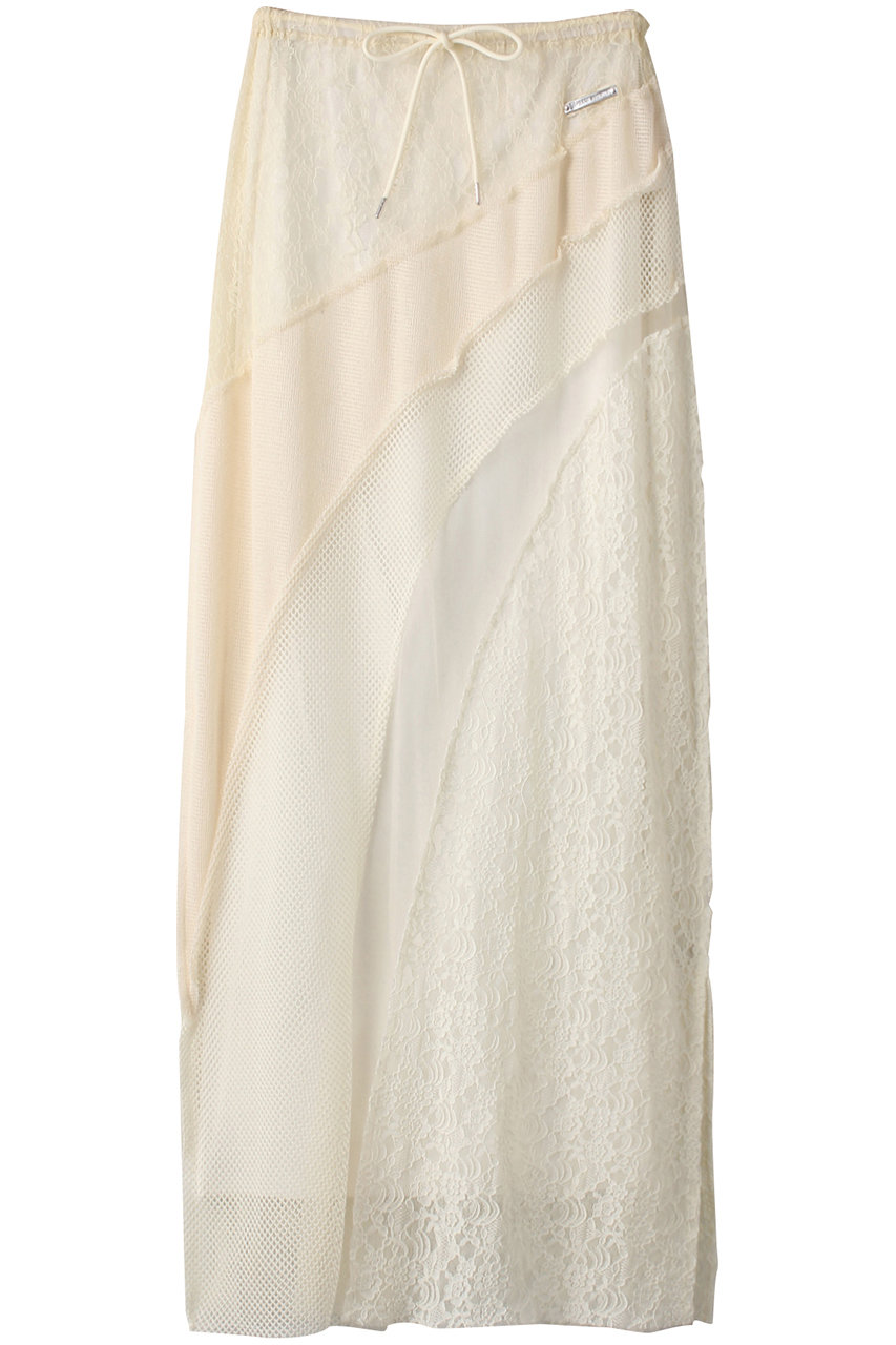 プランク プロジェクト/PRANK PROJECTのレースコラージュマキシスカート / Lace Collage Maxi Skirt(WHT(ホワイト)/31241515102)