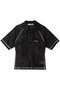ベロアメッシュレースアップＴシャツ / Velor Mesh Lace Up Tshirt プランク プロジェクト/PRANK PROJECT BLK(ブラック)