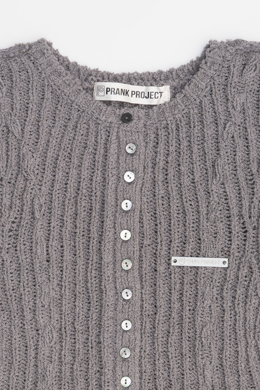 プランクプロジェクト　Henley Boucle Knit Tank ヘンリーブークレーニットタンク / Henley Boucle Knit Tank