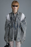 ジップデニムシャツブルゾン / Zip Denim Shirt Blouson