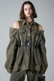 ジップデニムシャツブルゾン / Zip Denim Shirt Blouson