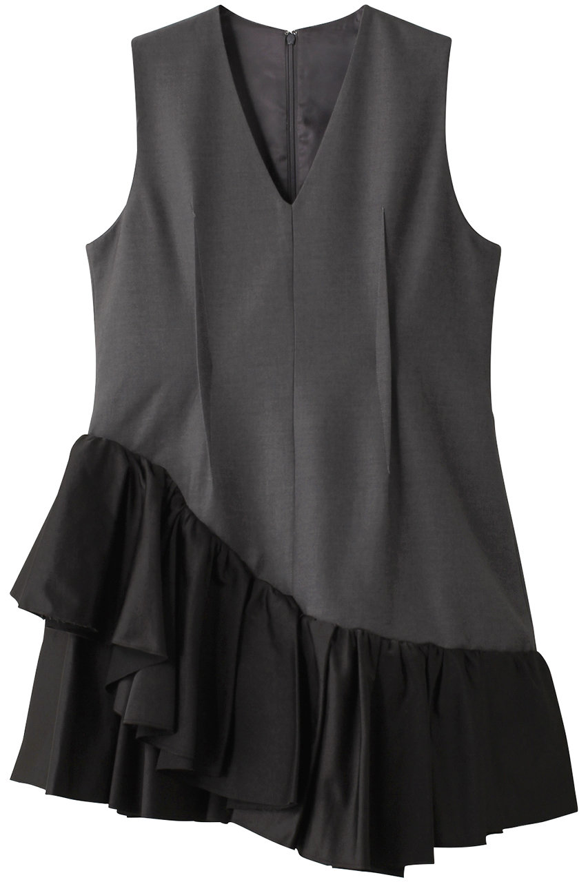 プランク プロジェクト/PRANK PROJECTのアシンメトリーラッフルドレス / Asymmetry Ruffle Dress(GRY(グレー)/31242266102)