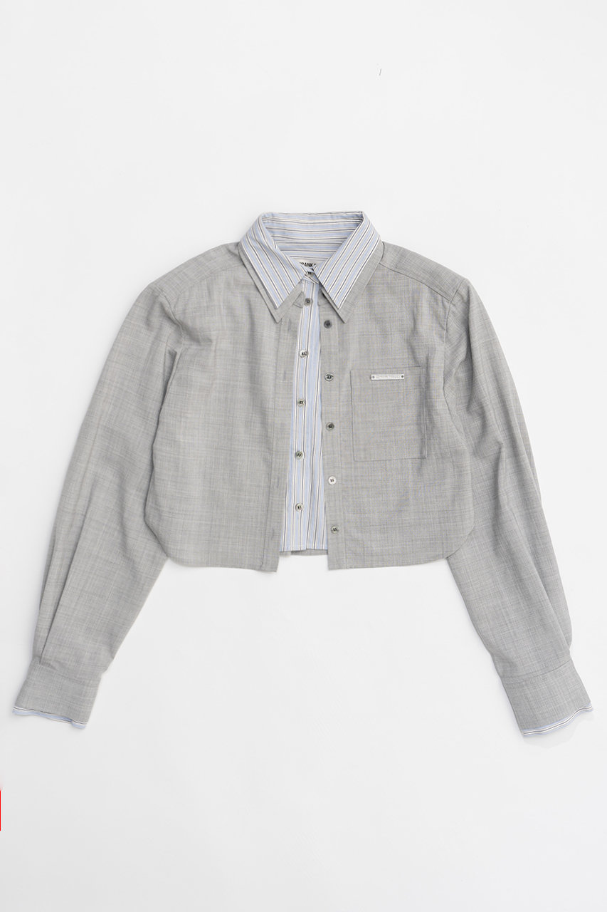 プランク プロジェクト/PRANK PROJECTのストライプレイヤードシャツ / Stripe Layered Shirt(GRY(グレー)/31242315604)