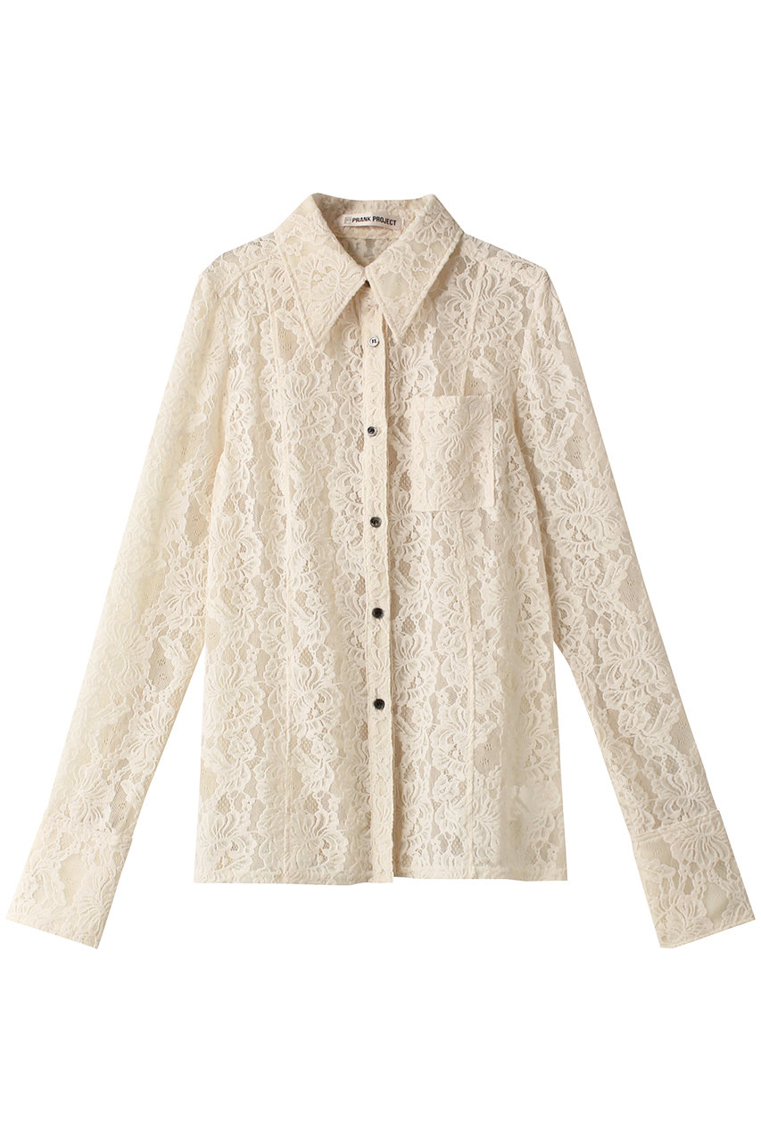 PRANK PROJECT モールレーススリムシャツ / Mole Slim Shirt (IVR(アイボリー), FREE) プランク プロジェクト ELLE SHOP PRANK PROJECT モールレーススリムシャツ / Mole Slim Shirt (IVR(アイボリー), FREE) プランク プロジェクト ELLE SHOP