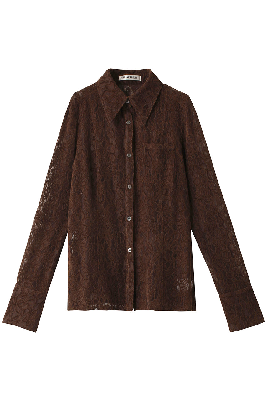 PRANK PROJECT モールレーススリムシャツ / Mole Slim Shirt (BRN(ブラウン), FREE) プランク プロジェクト ELLE SHOP PRANK PROJECT モールレーススリムシャツ / Mole Slim Shirt (BRN(ブラウン), FREE) プランク プロジェクト ELLE SHOP