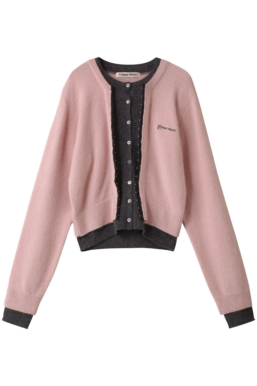 PRANK PROJECT レイヤードクルーカーデ / Layered Crew Cardigan (PNK(ピンク), FREE) プランク プロジェクト ELLE SHOP PRANK PROJECT レイヤードクルーカーデ / Layered Crew Cardigan (PNK(ピンク), FREE) プランク プロジェクト ELLE SHOP