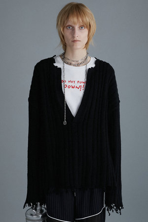 プランク プロジェクト/PRANK PROJECTのブランジネックニット / Plunge Neck Knit(110300/110301)