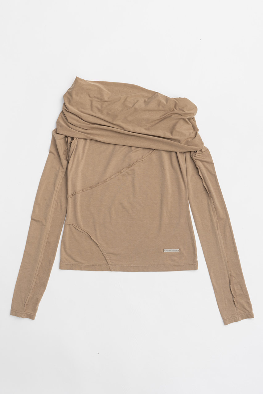 PRANK PROJECT アウトシームドレープトップ / Out Seam Drape Top (BGE(ベージュ), FREE) プランク プロジェクト ELLE SHOP PRANK PROJECT アウトシームドレープトップ / Out Seam Drape Top (BGE(ベージュ), FREE) プランク プロジェクト ELLE SHOP
