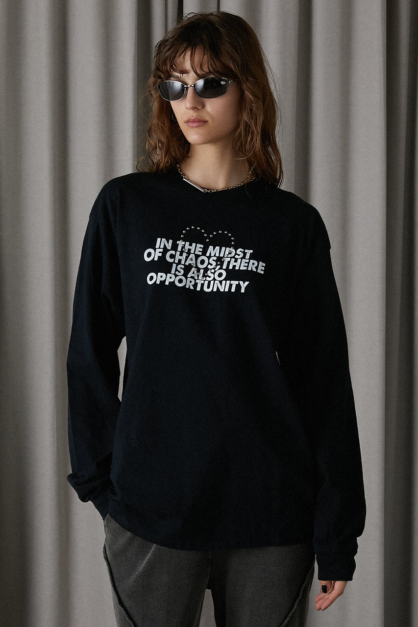 トップス PRANK PROJECT Heart Studs Logo Long TEE PRANK PROJECT(プランク プロジェクト)｜ハートスタッズロゴロン