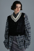 シアーチルデンニットベスト / Sheer Tilden Knit Vest