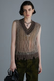 シアーチルデンニットベスト / Sheer Tilden Knit Vest