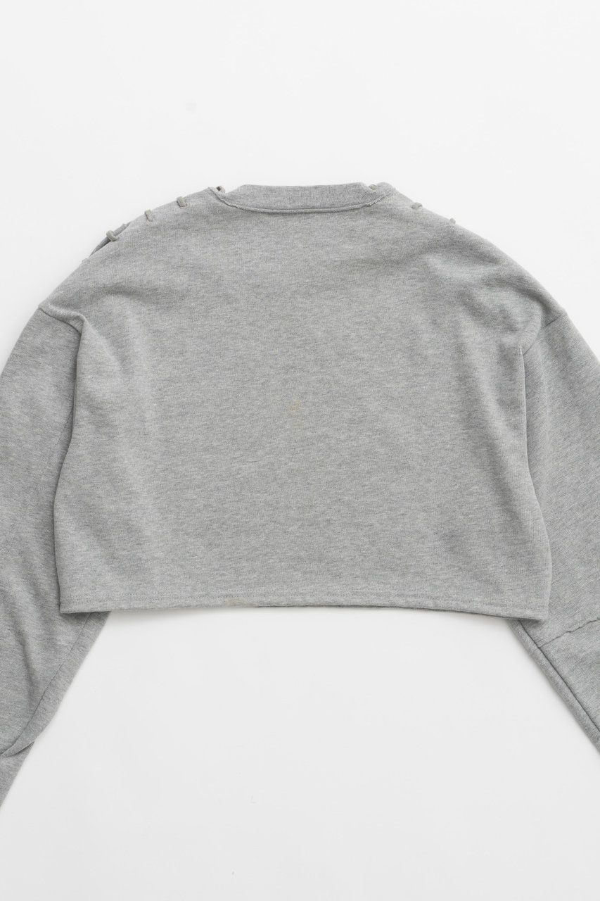 PRANK PROJECT グレー ベアトップ PRANK PROJECT グレー ベアトップ アシメドレーピングベアトップ