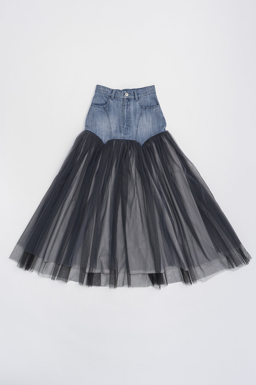 プランク プロジェクト/PRANK PROJECTのチュールコンビスカート / Tulle Combo Skirt(BLU(ブルー)/31242515402)