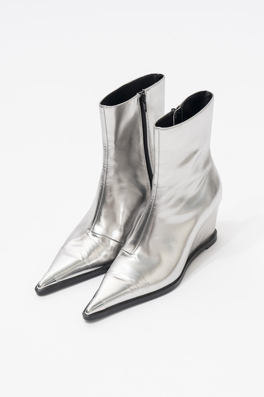 PRANK PROJECT ポインテッドショートブーツ / Pointed Short Boots (SLV(シルバー), 36(約23cm)) プランク プロジェクト ELLE SHOP PRANK PROJECT ポインテッドショートブーツ / Pointed Short Boots (SLV(シルバー), 36(約23cm)) プランク プロジェクト ELLE SHOP