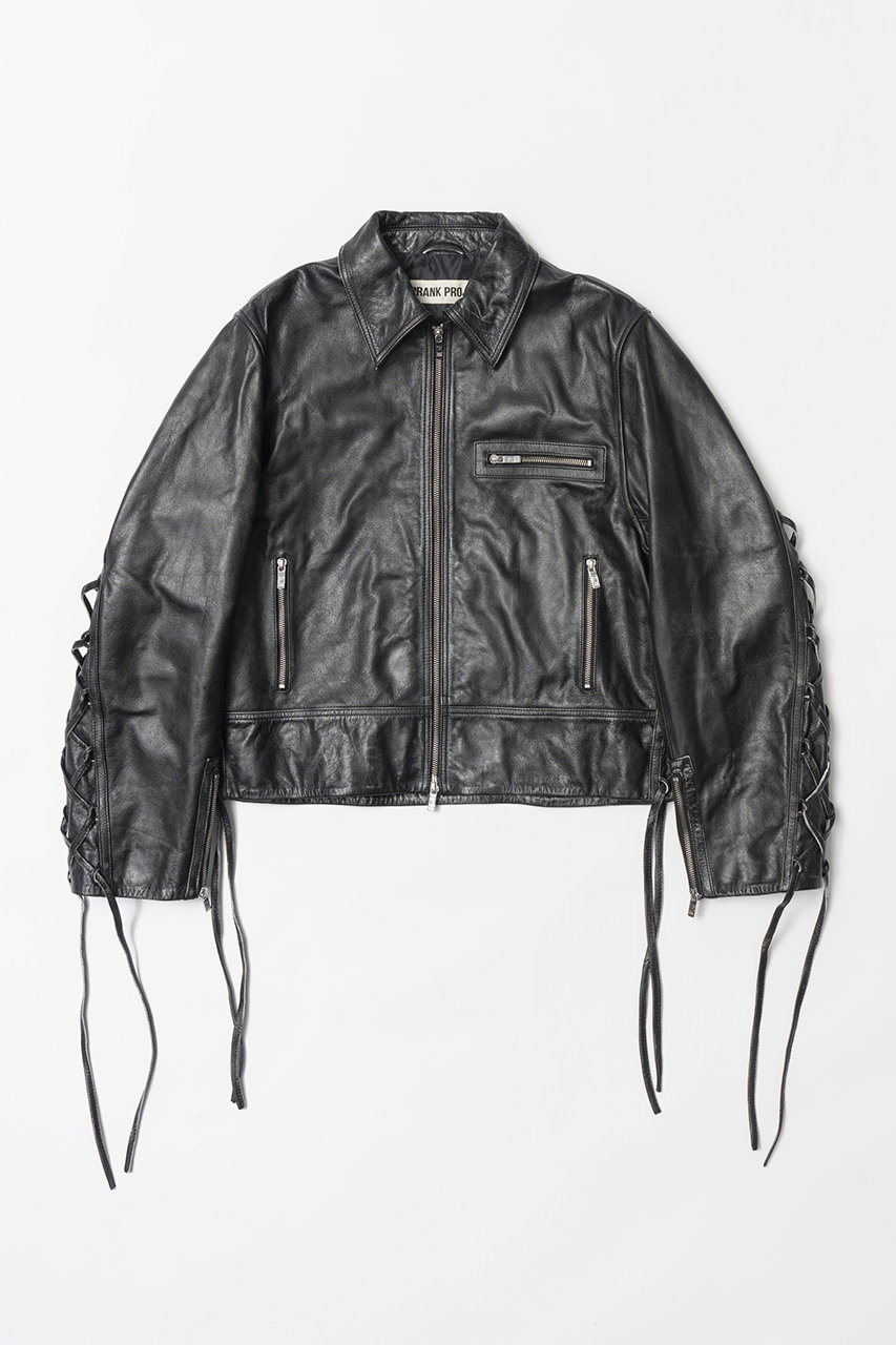 プランク プロジェクト/PRANK PROJECTの【予約販売】レースアップレザーブルゾン / Lace-Up Leather Blouson(D.BLK(ブラック)/31242215403)