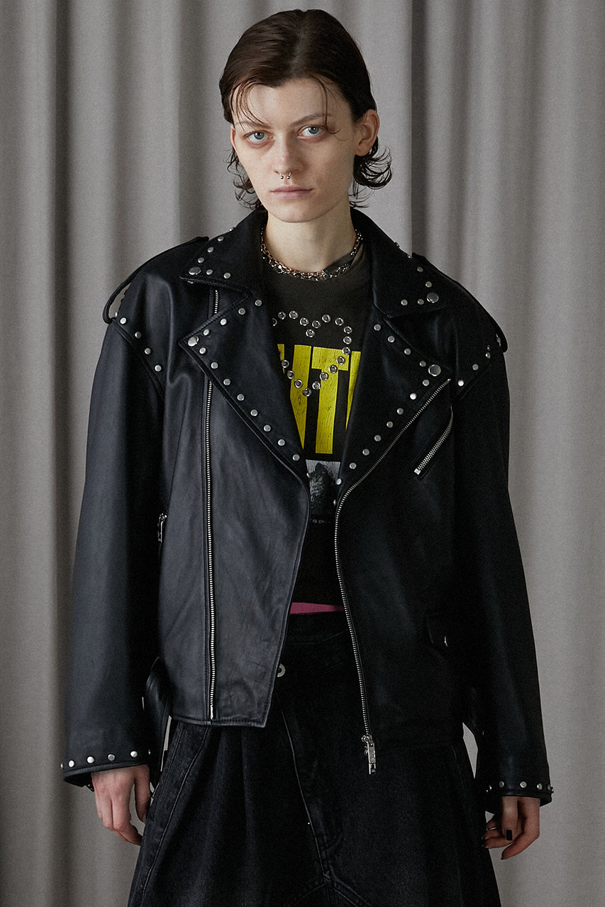 PRANK PROJECT(プランク プロジェクト)｜スタッズライダースジャケット / Studs Riders Jacket/BLK(ブラック)  の通販｜ELLESHOP・(エル・ショップ)