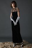 クラッシュベロアベアワンピース / Crushed Velour Bare Dress