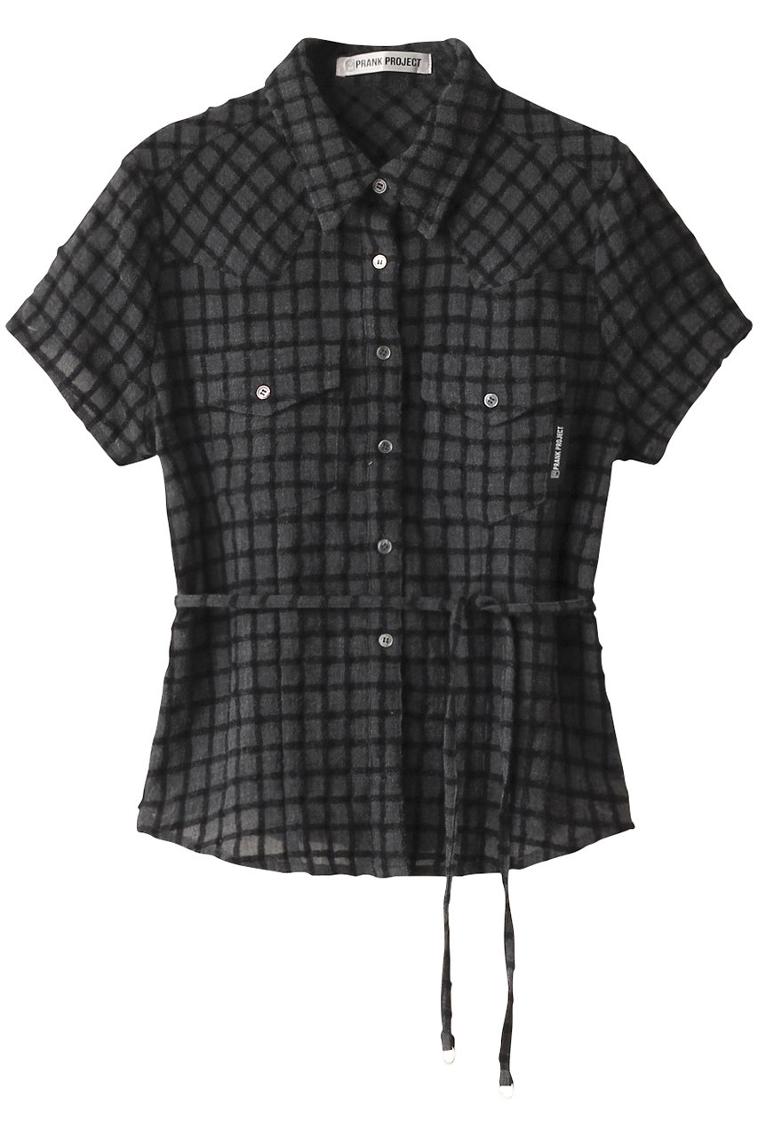 プランク プロジェクト/PRANK PROJECTのウーリーチェックウエスタンシャツ / Wooly Check Western Shirt(C.GRY(チャコールグレー)/31242315601)