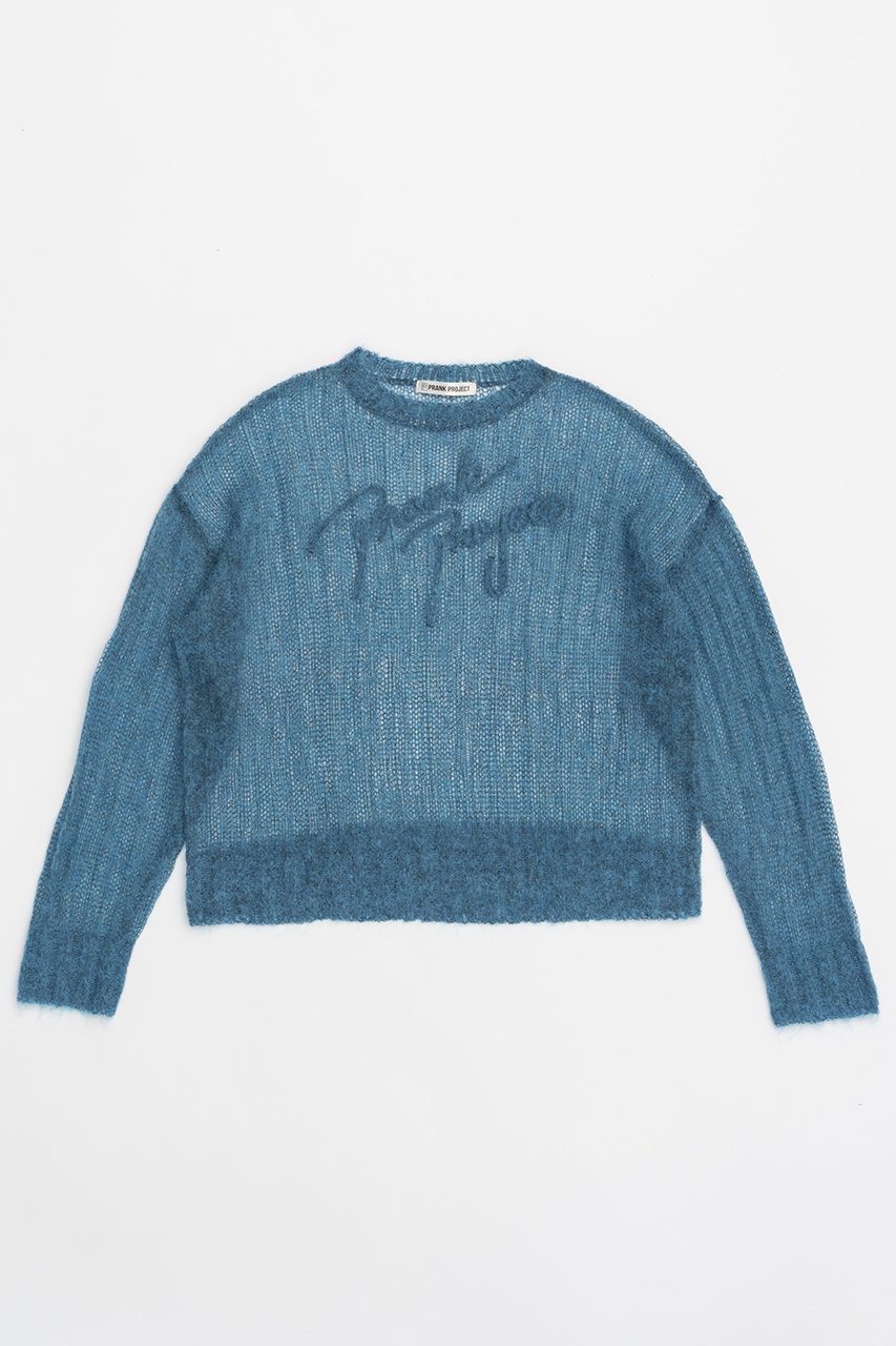 プランク プロジェクト/PRANK PROJECTの【予約販売】シアーモヘアロゴニット / Sheer Mohair Logo Knit(BLU(ブルー)/31242366106)