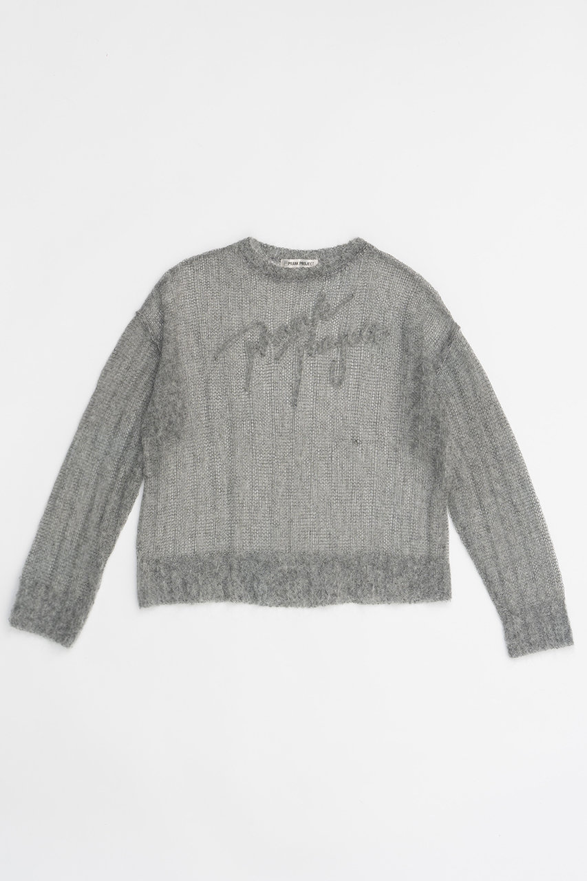 プランク プロジェクト/PRANK PROJECTの【予約販売】シアーモヘアロゴニット / Sheer Mohair Logo Knit(GRY(グレー)/31242366106)