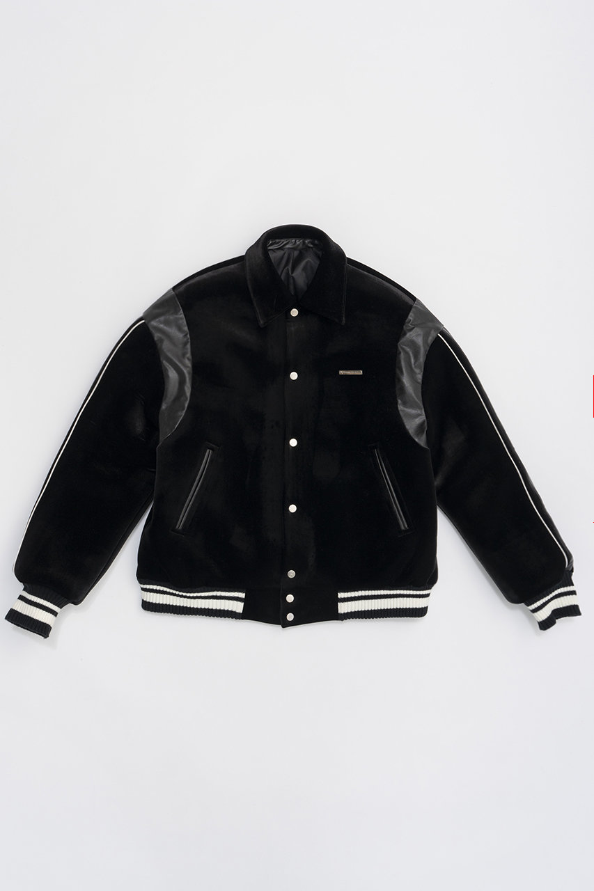 PRANK PROJECT(プランク プロジェクト)｜ベロアスタジャン / Velour Stadium Jacket/BLK(ブラック)  の通販｜ELLESHOP・(エル・ショップ)