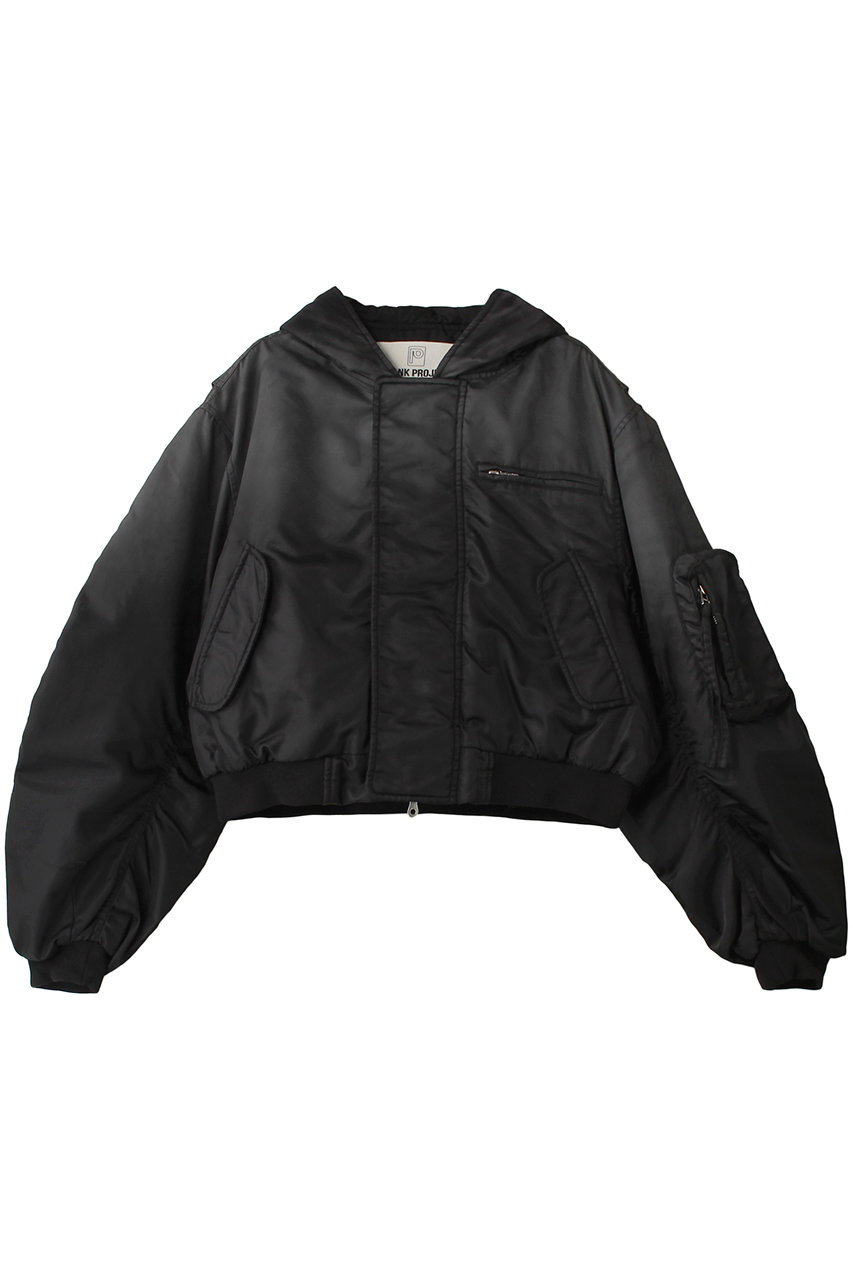 プランク プロジェクト/PRANK PROJECTのフーデッドショートボンバージャケット / Hooded Short Bomber Jacket(BLK(ブラック)/31242216104)