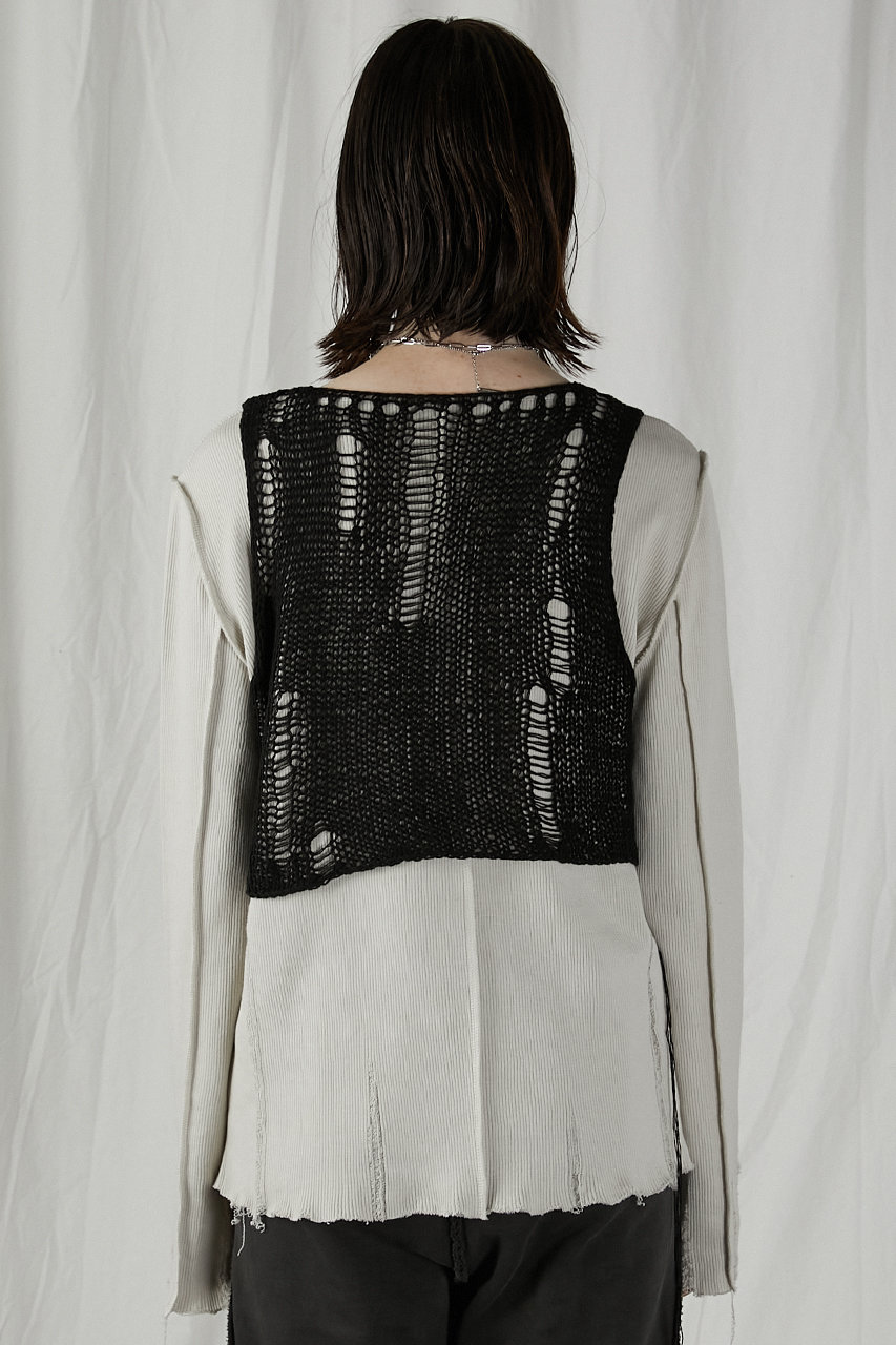 トップス MESH LAYERED TOP PRANK PROJECT(プランク プロジェクト)｜メッシュレイヤードトップ