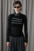 レーススクリプトスキントップLace Script Skin Top