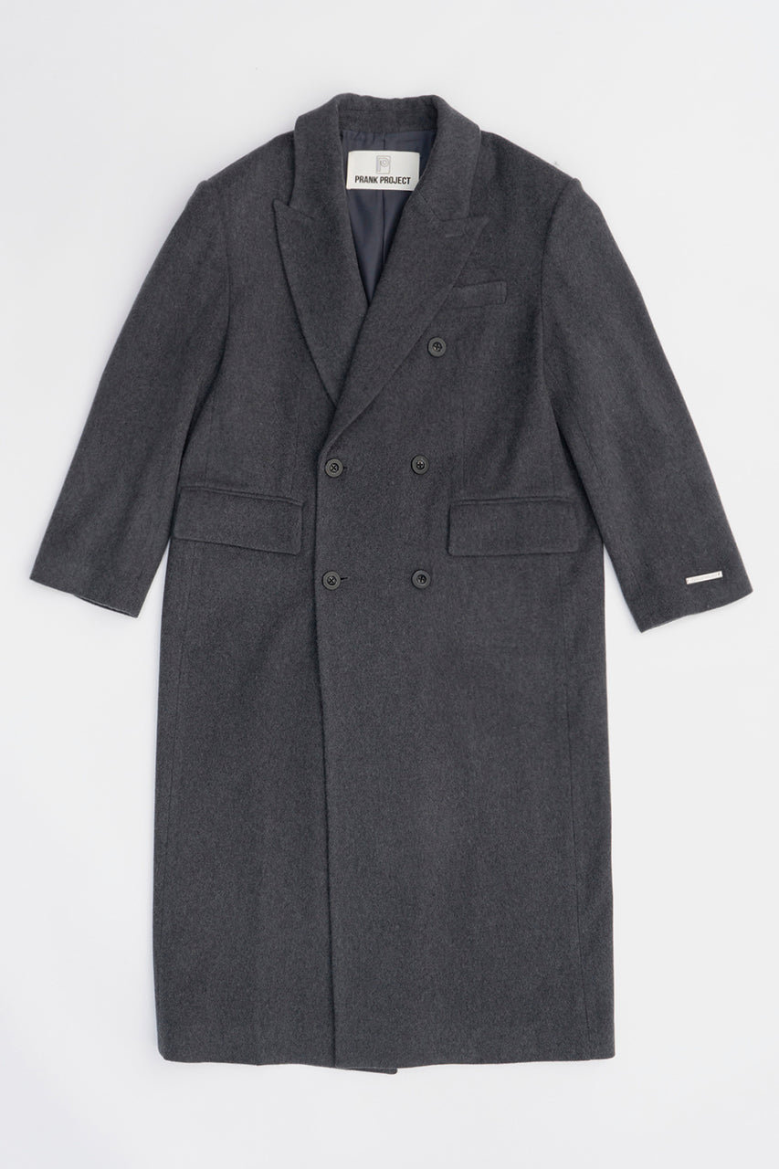 プランク プロジェクト/PRANK PROJECTの【予約販売】メランジウールロングダブルコート / Melange Wool Long Double Coat(GRY(グレー)/31242165603)