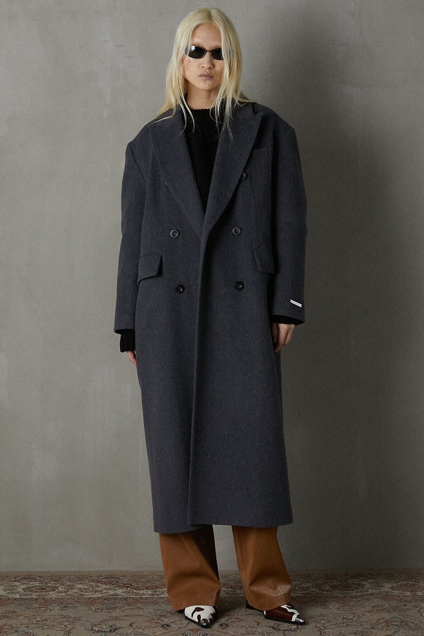 PRANK PROJECT(プランク プロジェクト)｜メランジウールロングダブルコート / Melange Wool Long Double  Coat/GRY(グレー) の通販｜ELLESHOP・(エル・ショップ)