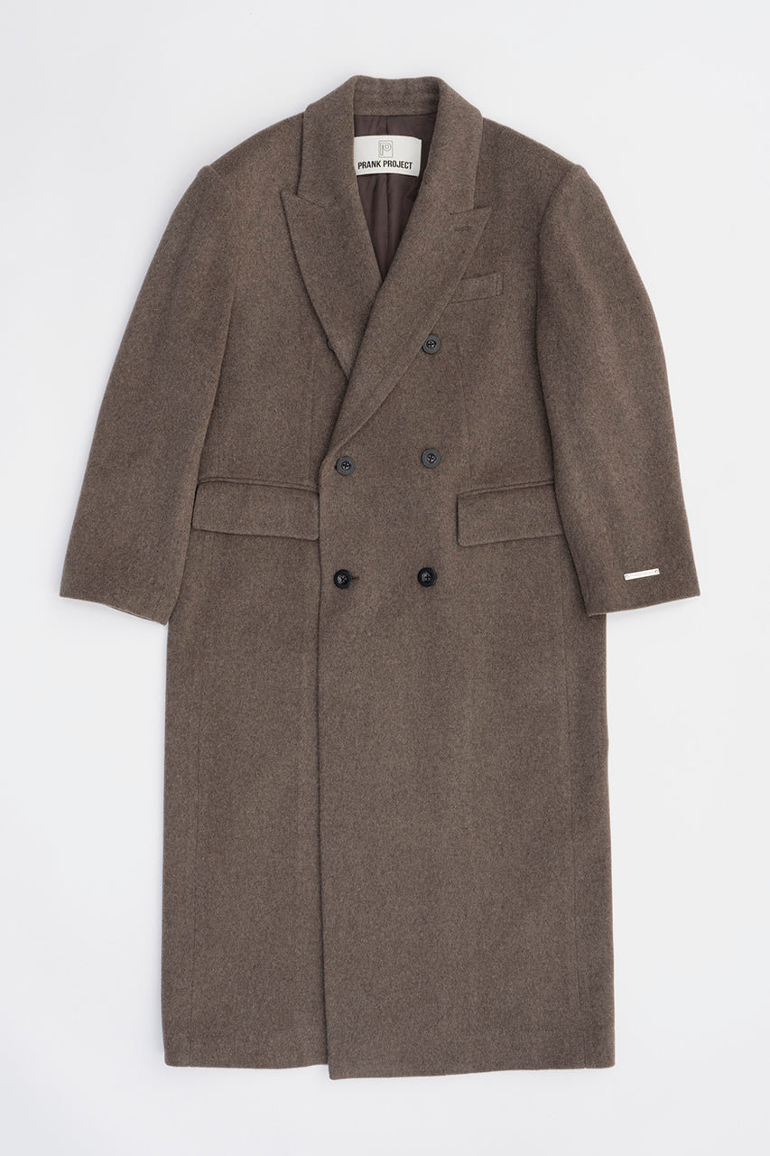 プランク プロジェクト/PRANK PROJECTの【予約販売】メランジウールロングダブルコート / Melange Wool Long Double Coat(MOC(モカ)/31242165603)