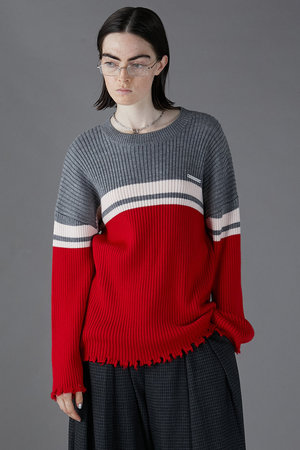 プランク プロジェクト/PRANK PROJECTのボーダーオーバーニット / Border Over Knit(110300/110301)