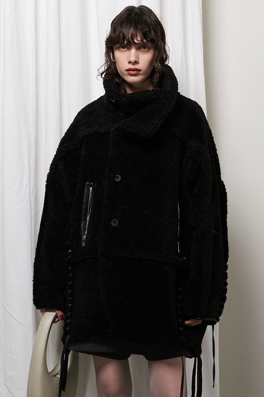SONO ボア ブラックコート PRANK PROJECT(プランク プロジェクト)｜ボアコート/Boa Coat/BLK