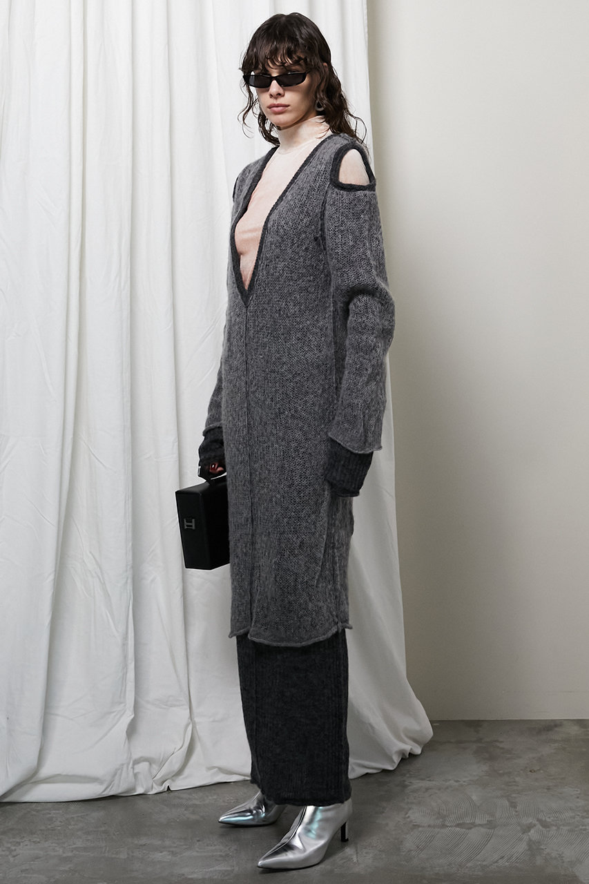 プロフ必読様【SMFK 】美品 キャンパス ヴィンテージ ニット タンク ドレス サイズ 〕 ラクーン×アンゴラブレンドヤーン パーティーニット・ボトル