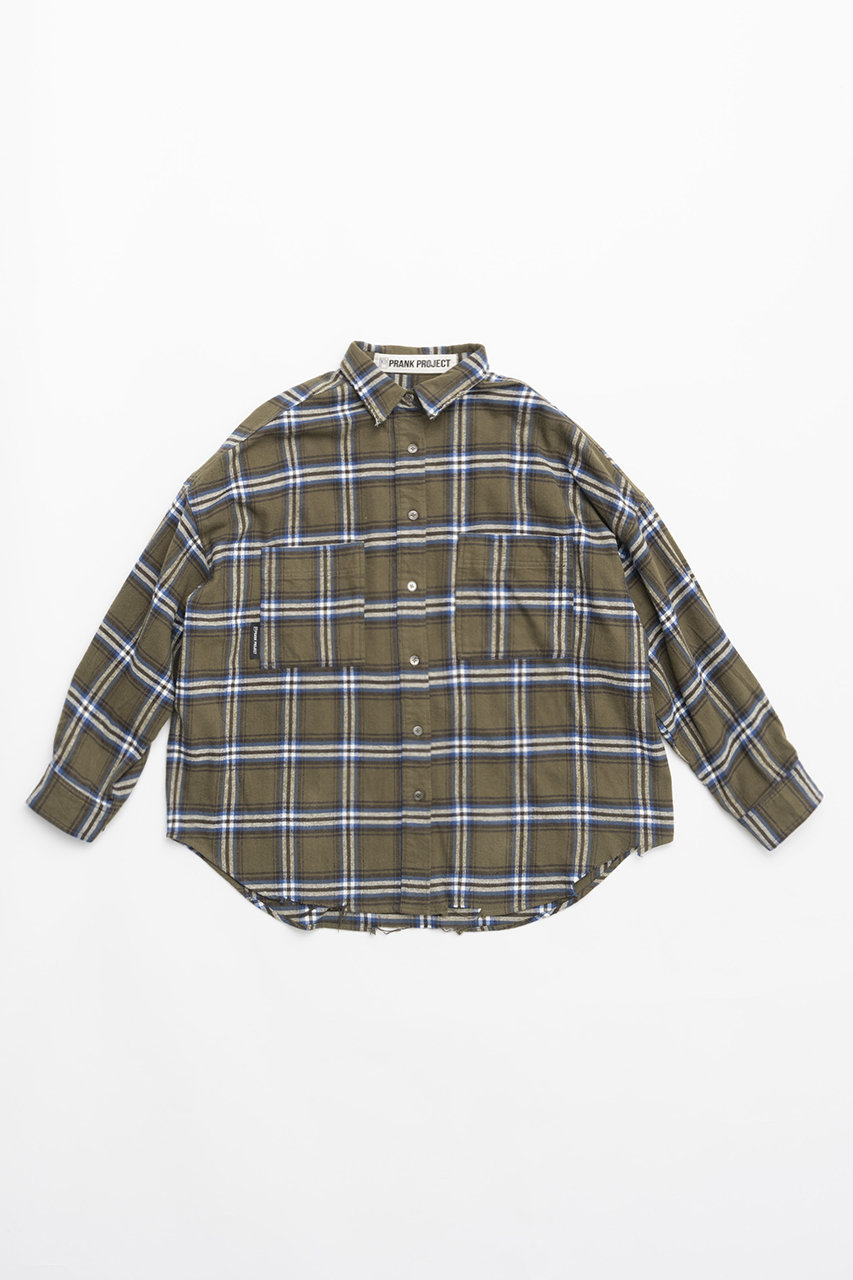 プランク プロジェクト/PRANK PROJECTのチェックオーバーシャツ/Checked Overshirt(KHK(カーキ)/31242316107)