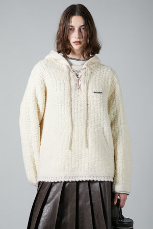 プランク プロジェクト/PRANK PROJECTのレースアップスラブフーディニット/Lace Up Slub Hoodie Knit(110300/110301)