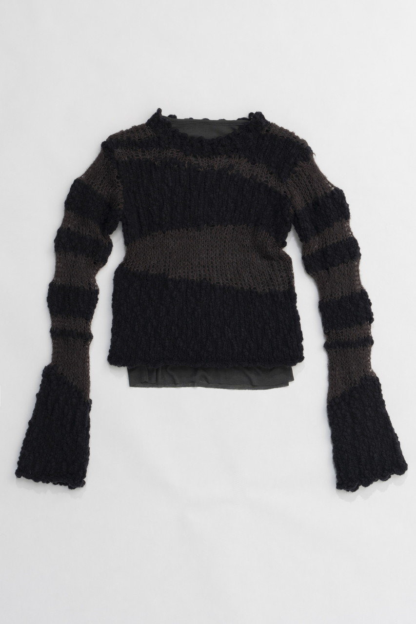 プランク プロジェクト/PRANK PROJECTのスラブモヘアボーダーニット/Slub Mohair Border Knit(BLK(ブラック)/31242365612)