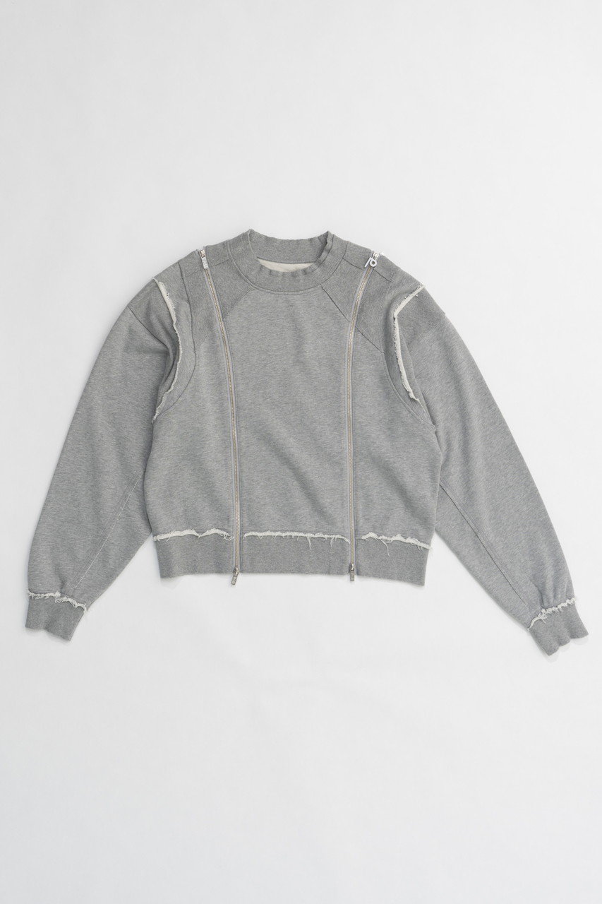 プランク プロジェクト/PRANK PROJECTの【予約販売】ダブルジップクラッシュスウェット/Double Zip Crash Sweatshirt(GRY(グレー)/31242415616)