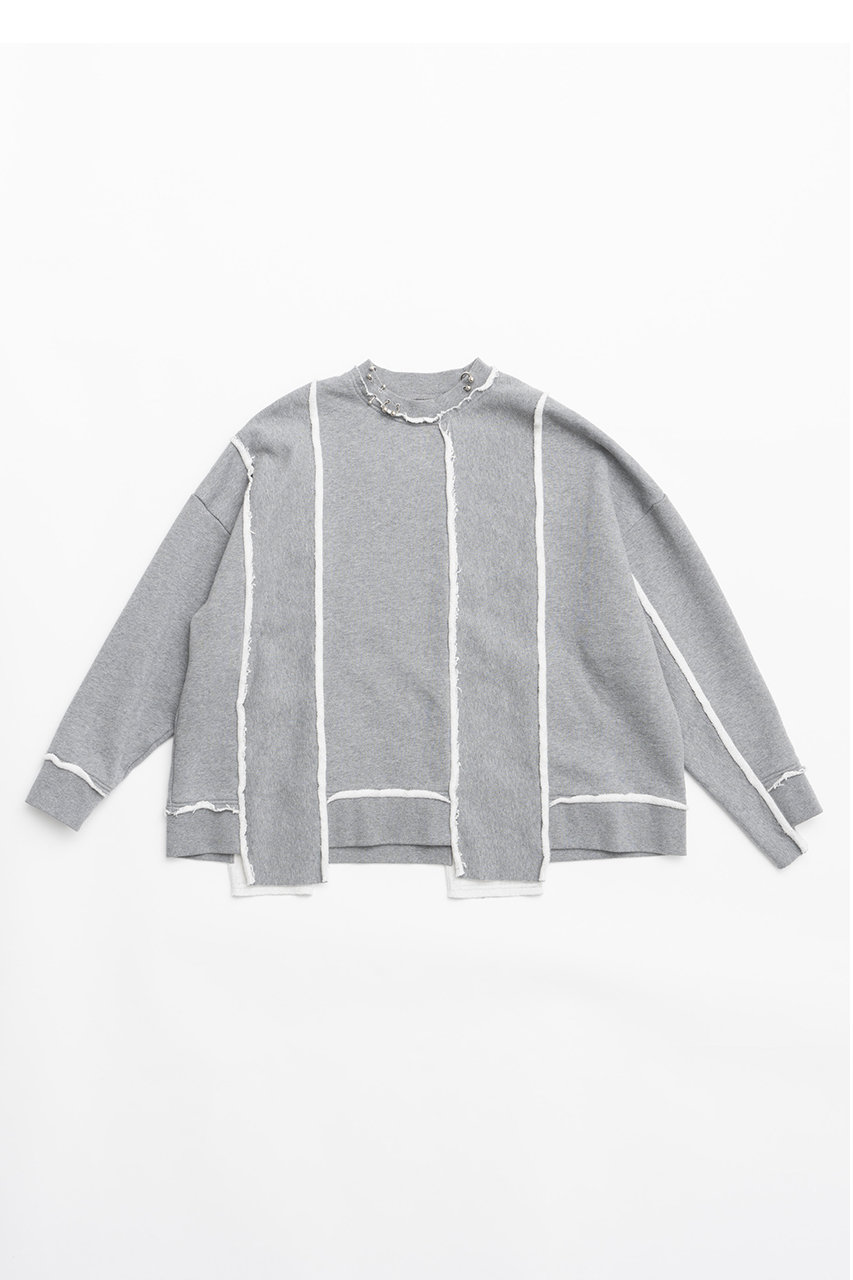 プランク プロジェクト/PRANK PROJECTの【予約販売】ピアッシングスウェットトップ/Piercing Sweatshirt Top(GRY(グレー)/31242416108)