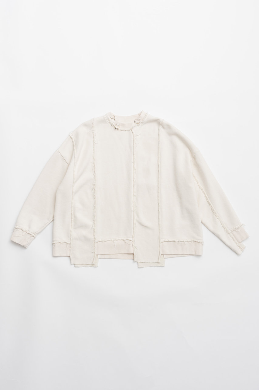 PRANK PROJECT ピアッシングスウェットトップ/Piercing Sweatshirt Top (WHT(ホワイト), FREE) プランク プロジェクト ELLE SHOP PRANK PROJECT ピアッシングスウェットトップ/Piercing Sweatshirt Top (WHT(ホワイト), FREE) プランク プロジェクト ELLE SHOP