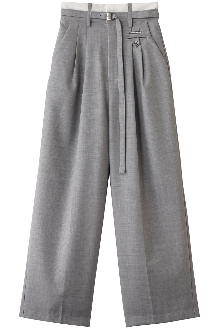 プランク プロジェクト/PRANK PROJECTのウーステッドベルトタックパンツ/Worsted Belted Tuck Pants(GRY(グレー)/31242465611)