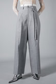 ウーステッドベルトタックパンツ/Worsted Belted Tuck Pants