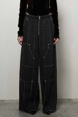 プランク プロジェクト/PRANK PROJECTのローエッジパネルパンツ/Raw Edge Panel Pants(110600/110601)
